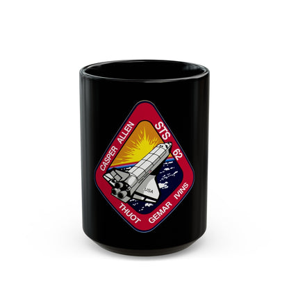 STS 62 (NASA) Black Coffee Mug-15oz-The Sticker Space