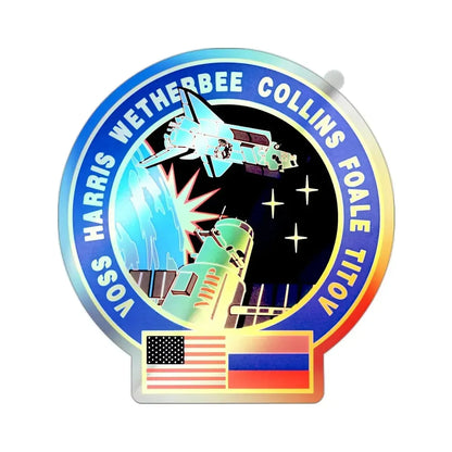 STS 63 (NASA) Holographic STICKER Die-Cut Vinyl Decal 2 Inch Holographic - The Sticker Space