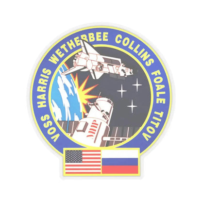 STS 63 (NASA) STICKER Vinyl Kiss-Cut Decal 2 Inch Transparent - The Sticker Space