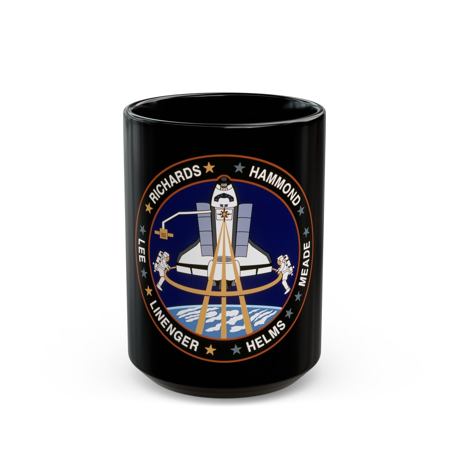 STS 64 (NASA) Black Coffee Mug-15oz-The Sticker Space