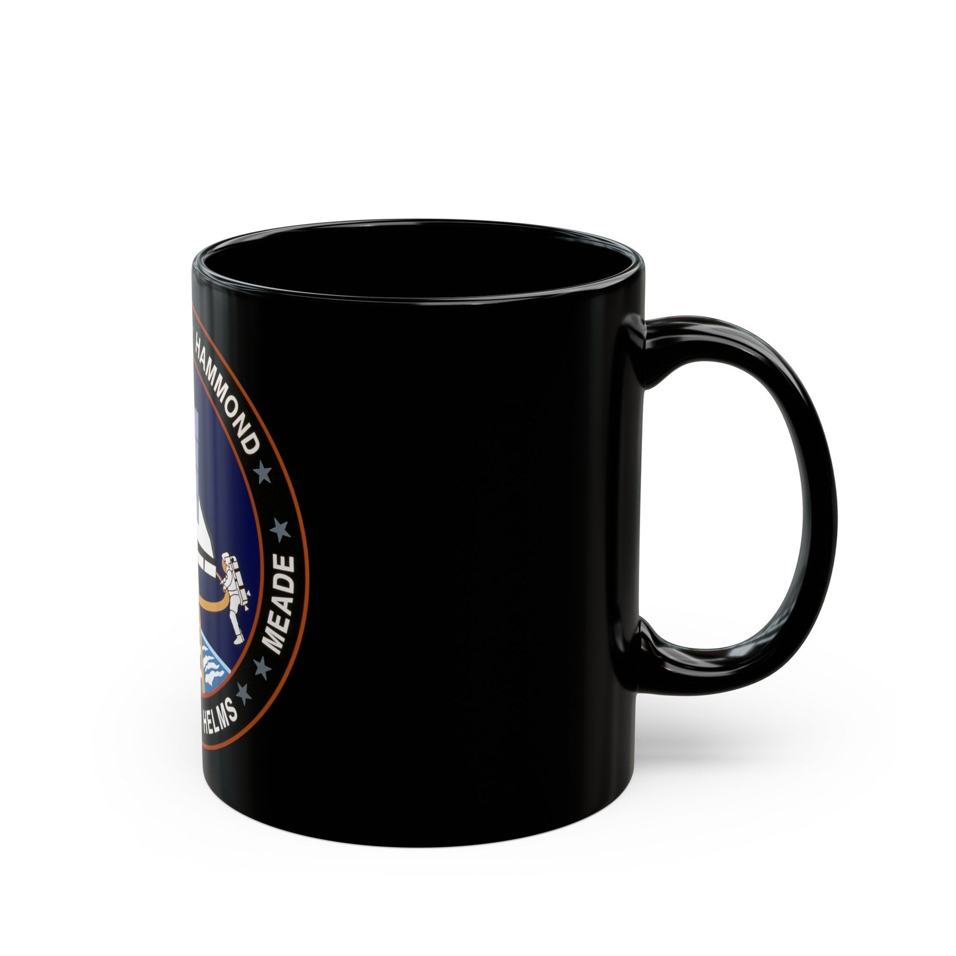 STS 64 (NASA) Black Coffee Mug-The Sticker Space