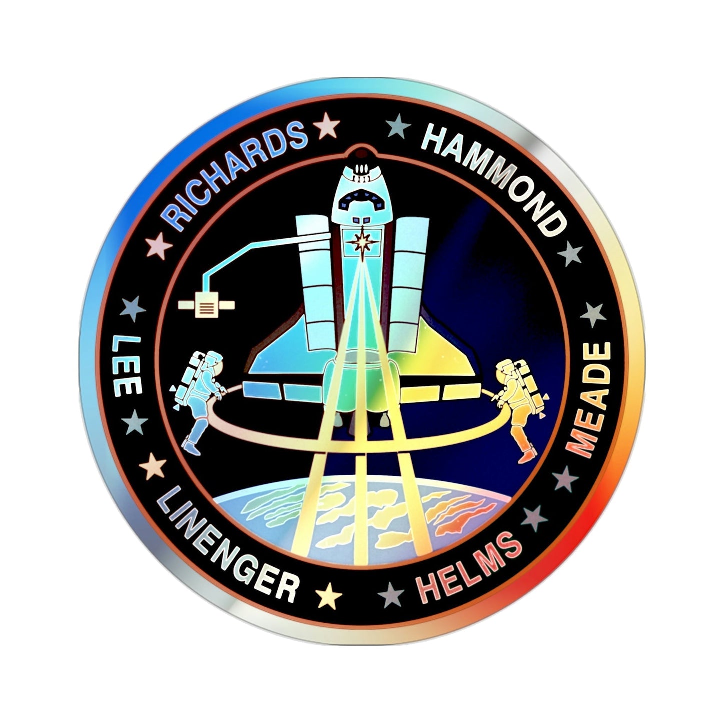 STS 64 (NASA) Holographic STICKER Die-Cut Vinyl Decal-2 Inch-The Sticker Space