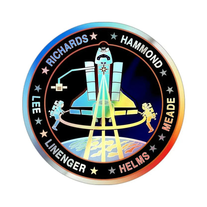 STS 64 (NASA) Holographic STICKER Die-Cut Vinyl Decal 2 Inch Holographic - The Sticker Space