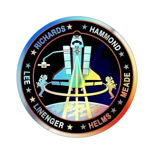 STS 64 (NASA) Holographic STICKER Die-Cut Vinyl Decal 6 Inch Holographic - The Sticker Space