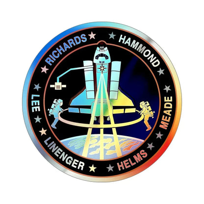 STS 64 (NASA) Holographic STICKER Die-Cut Vinyl Decal 6 Inch Holographic - The Sticker Space
