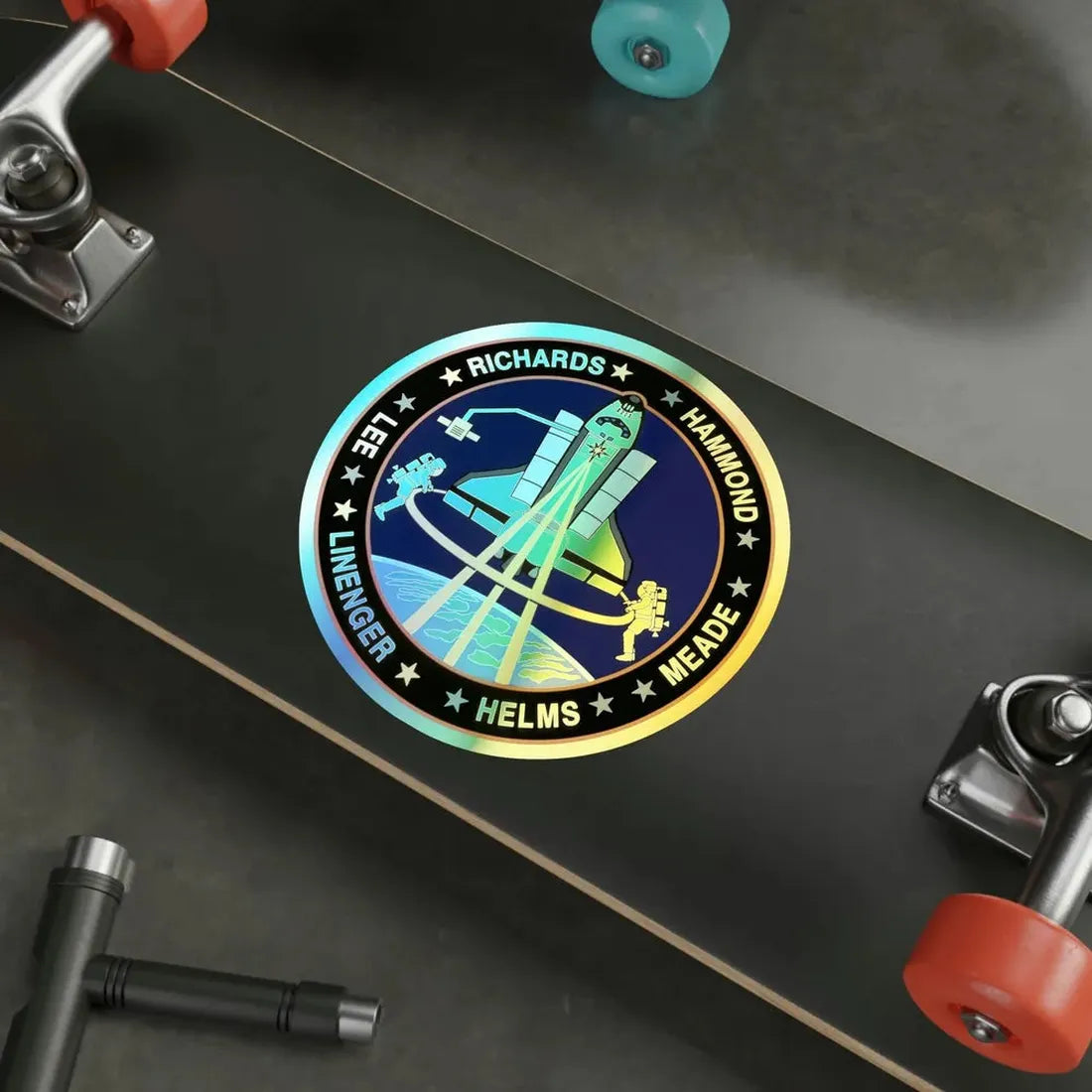 STS 64 (NASA) Holographic STICKER Die-Cut Vinyl Decal - The Sticker Space