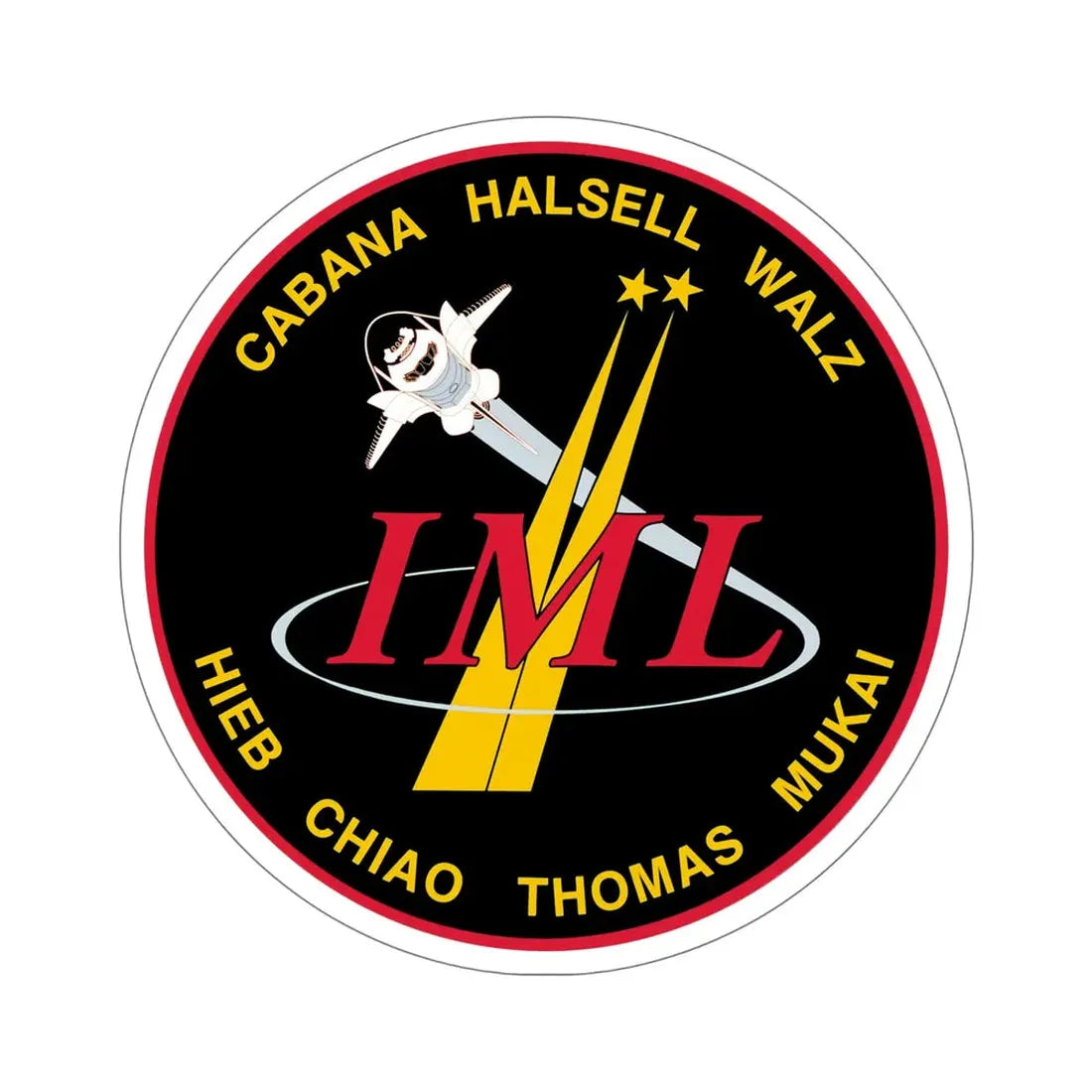 STS 65 Patch NASA STICKER Vinyl Die-Cut Decal 6 Inch - The Sticker Space