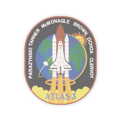 STS 66 (NASA) STICKER Vinyl Kiss-Cut Decal 3 Inch Transparent - The Sticker Space