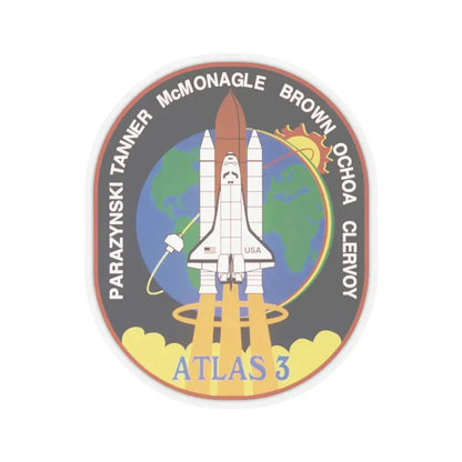 STS 66 (NASA) STICKER Vinyl Kiss-Cut Decal 6 Inch Transparent - The Sticker Space