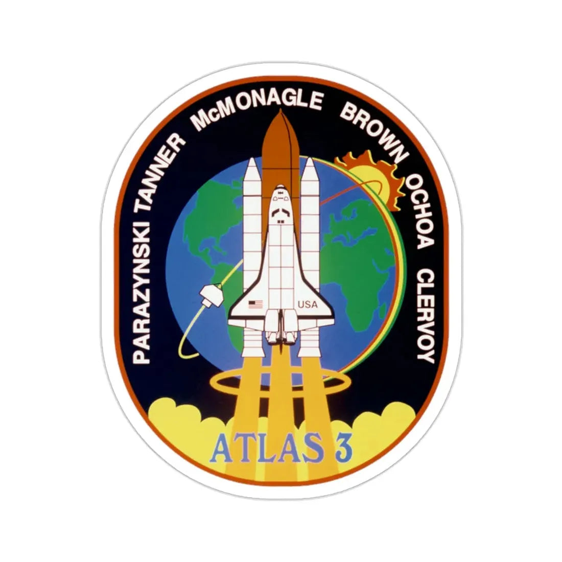 STS 66 Patch NASA STICKER Vinyl Die-Cut Decal 2 Inch - The Sticker Space