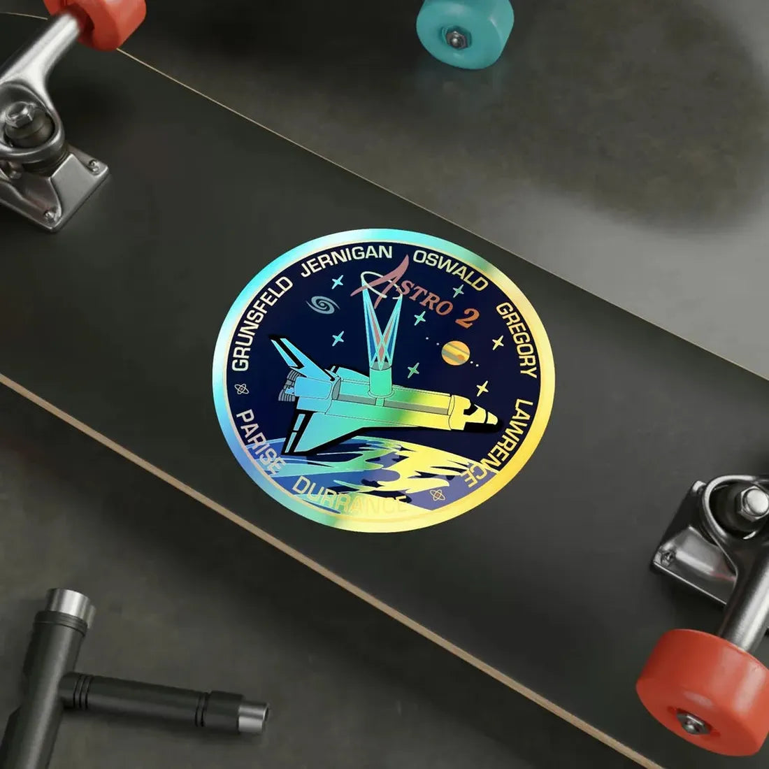 STS 67 (NASA) Holographic STICKER Die-Cut Vinyl Decal - The Sticker Space