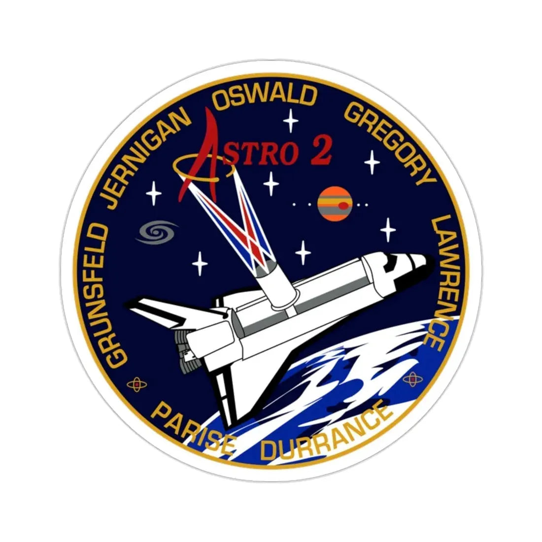 STS 67 Patch NASA STICKER Vinyl Die-Cut Decal 2 Inch - The Sticker Space