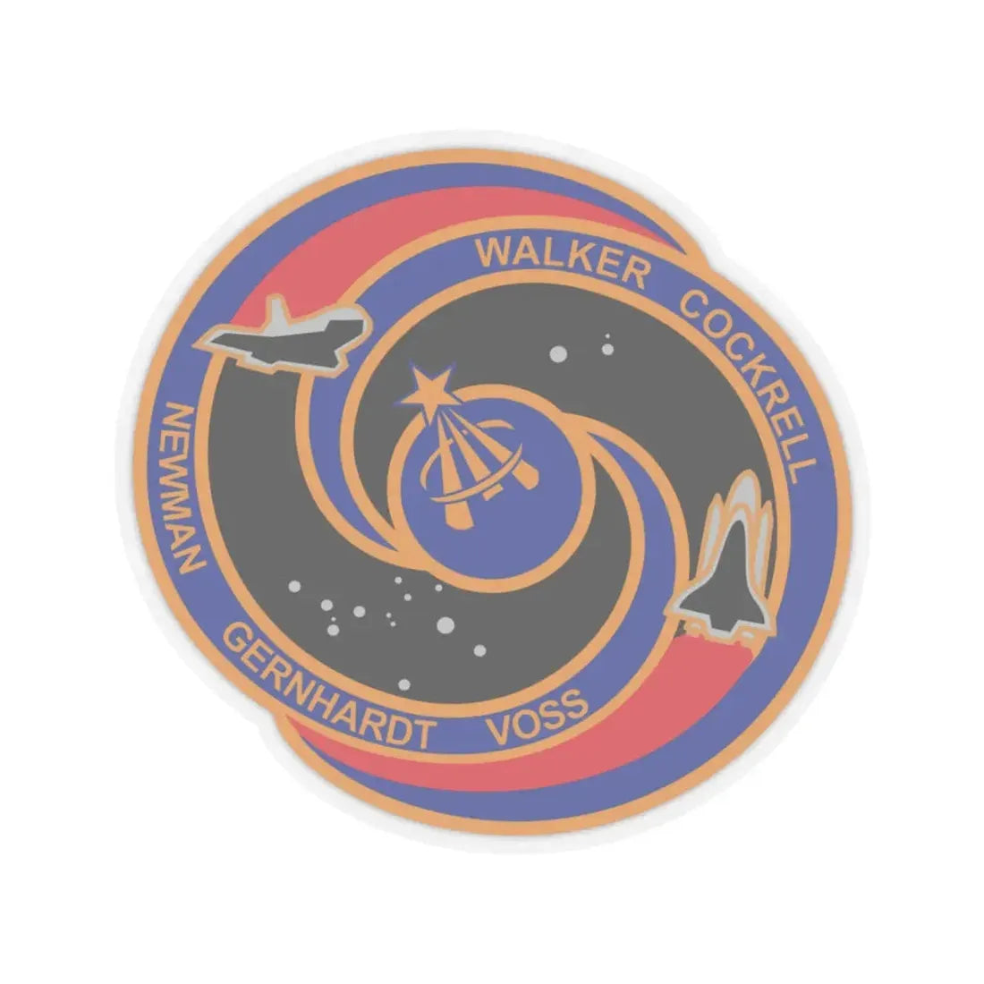 STS 69 (NASA) STICKER Vinyl Kiss-Cut Decal 3 Inch Transparent - The Sticker Space