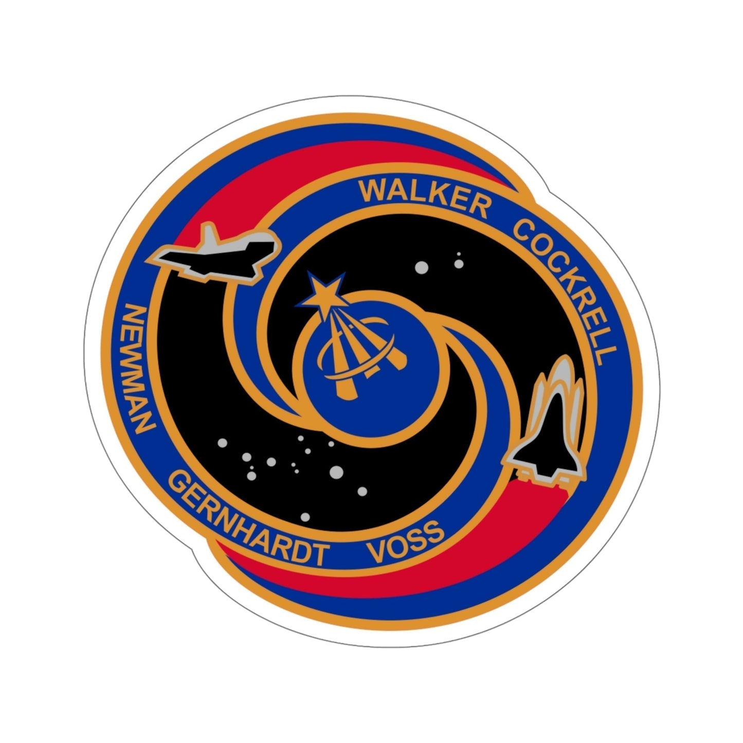 STS 69 Patch NASA STICKER Vinyl Die-Cut Decal-5 Inch-The Sticker Space