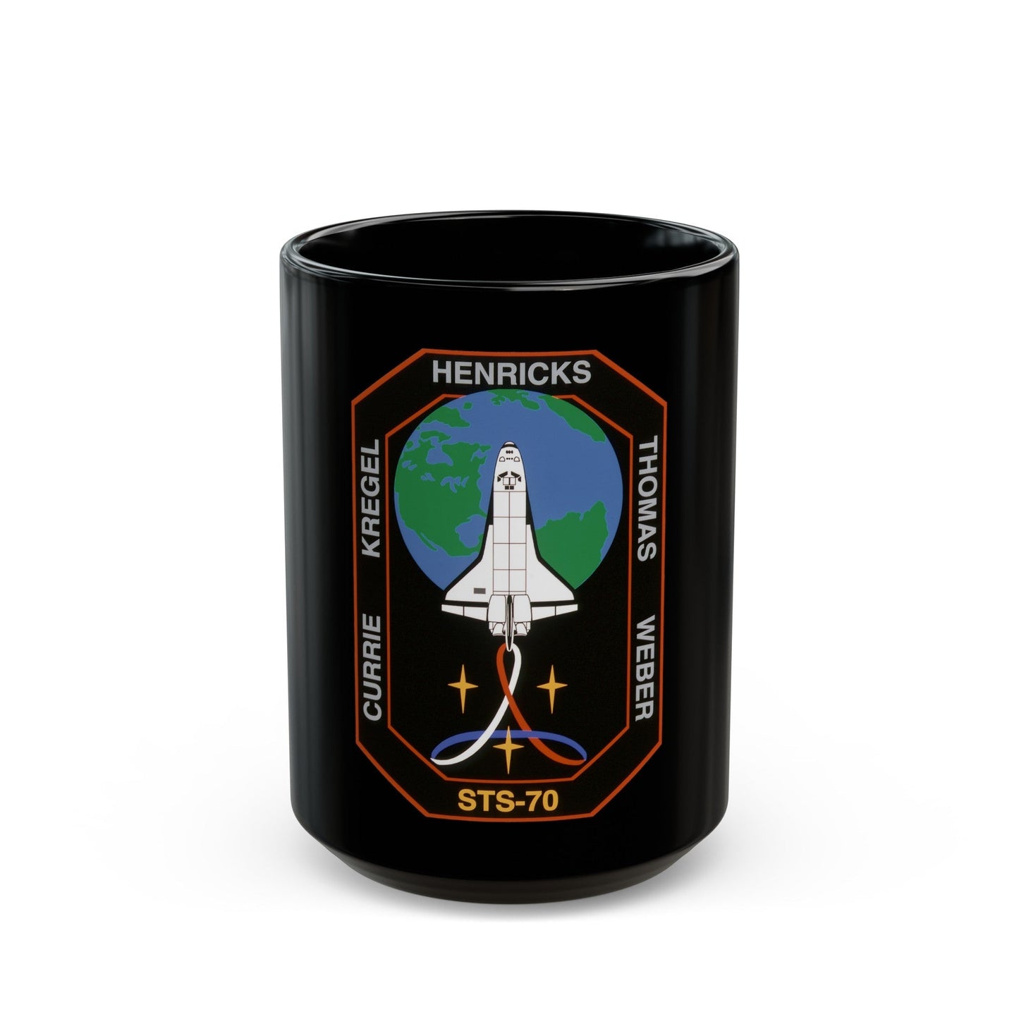 STS 70 (NASA) Black Coffee Mug-15oz-The Sticker Space