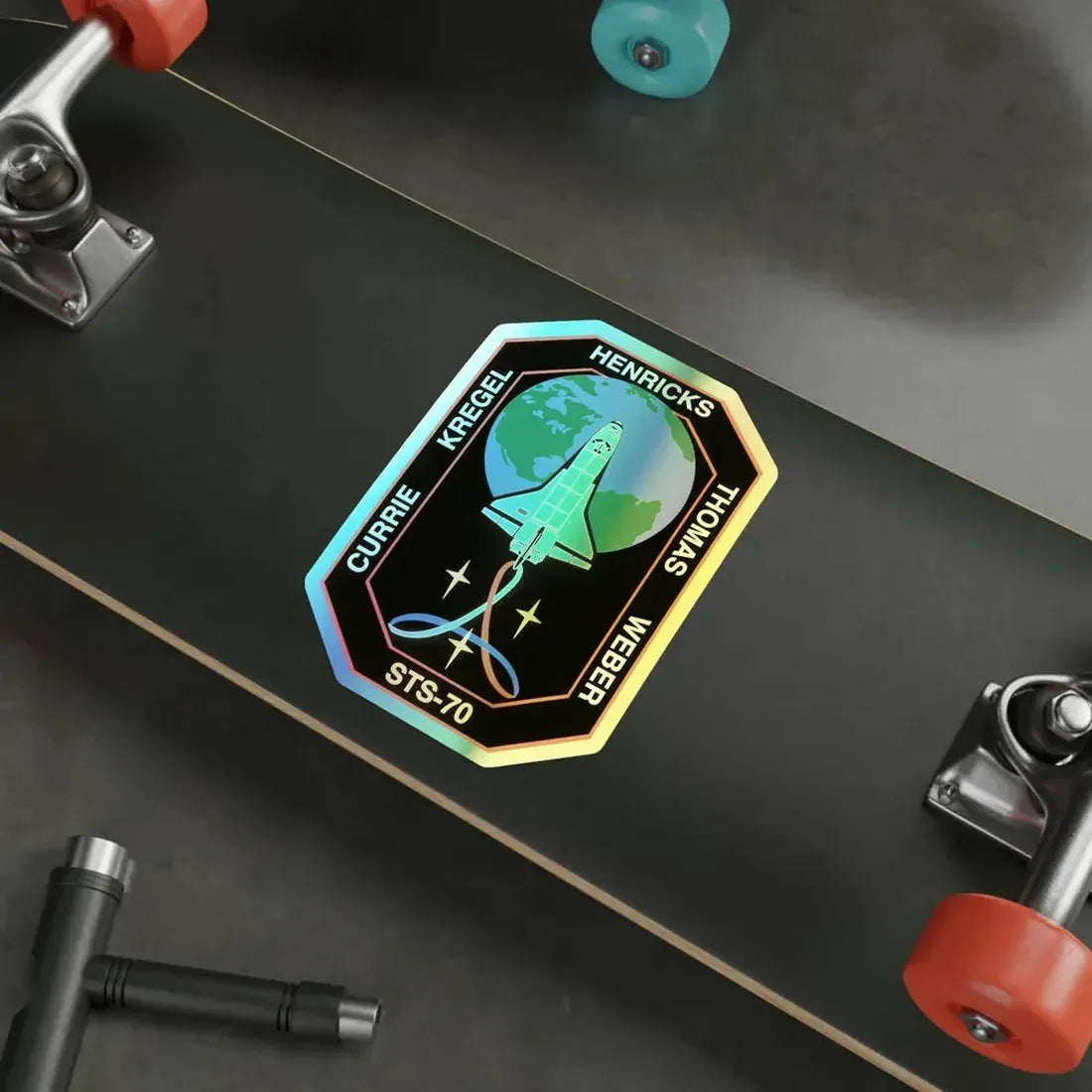 STS 70 (NASA) Holographic STICKER Die-Cut Vinyl Decal - The Sticker Space