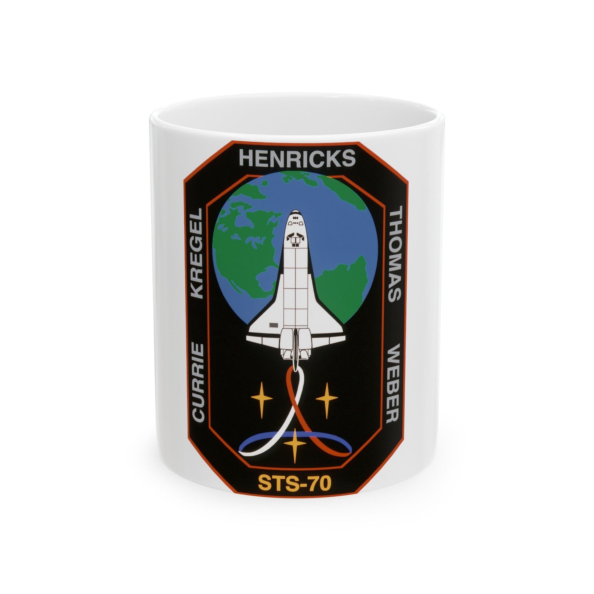 STS 70 (NASA) White Coffee Mug-11oz-The Sticker Space