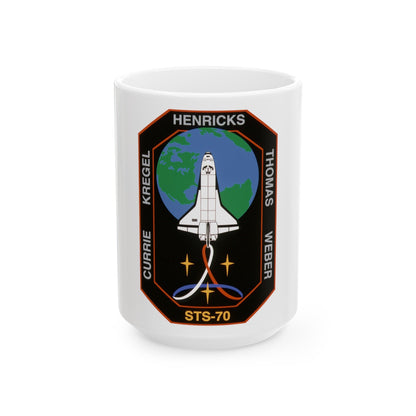 STS 70 (NASA) White Coffee Mug-15oz-The Sticker Space