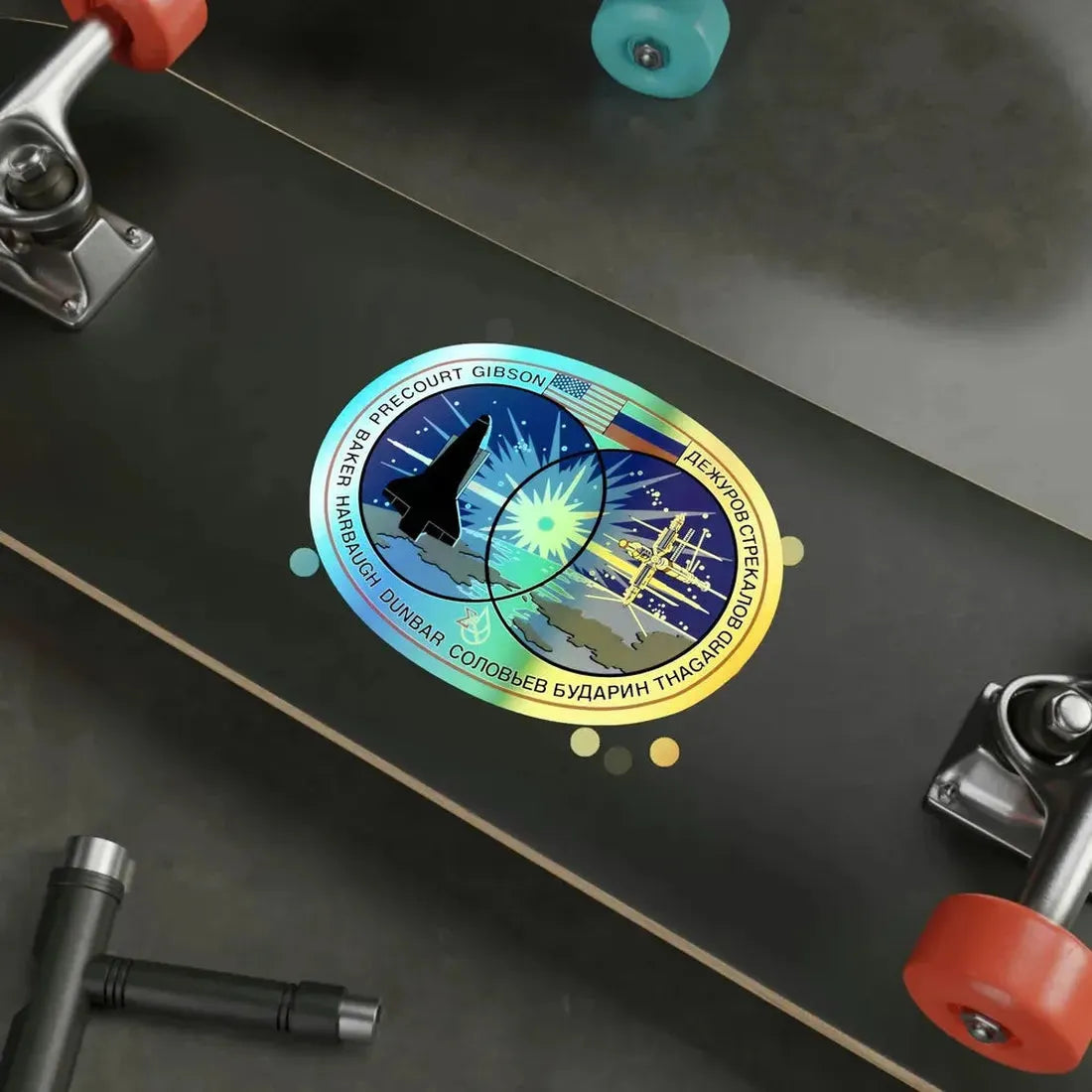 STS 71 (NASA) Holographic STICKER Die-Cut Vinyl Decal - The Sticker Space