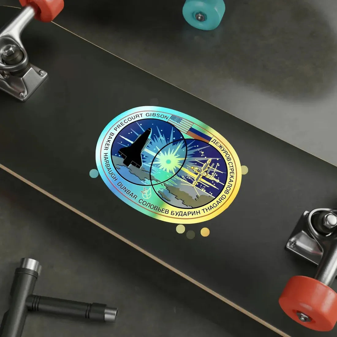 STS 71 (NASA) Holographic STICKER Die-Cut Vinyl Decal - The Sticker Space