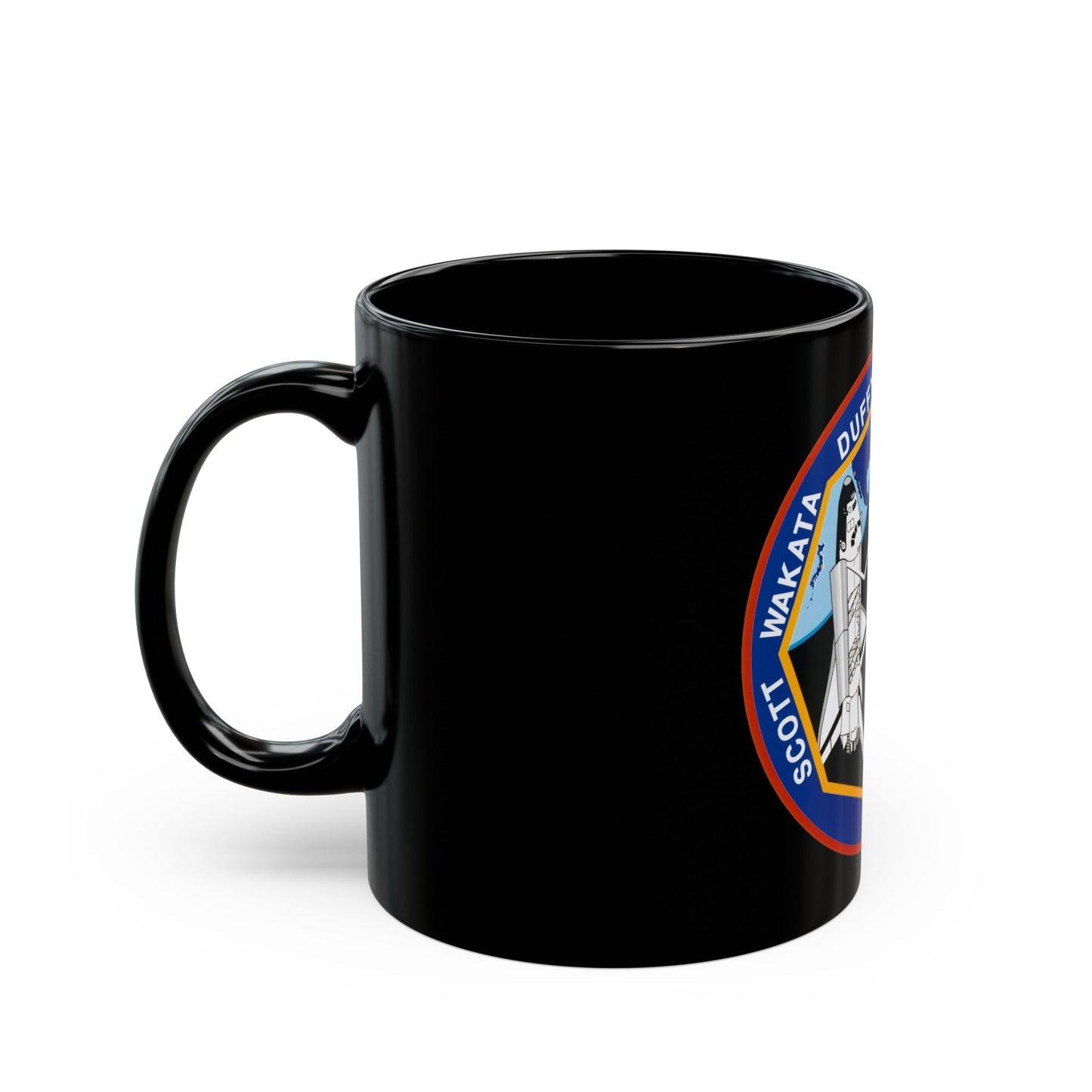 STS 72 (NASA) Black Coffee Mug-The Sticker Space