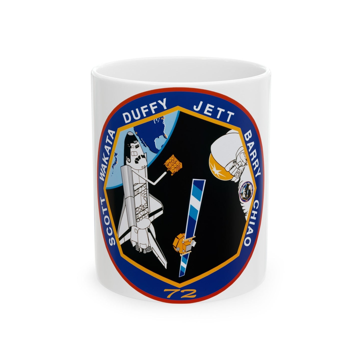 STS 72 (NASA) White Coffee Mug-11oz-The Sticker Space