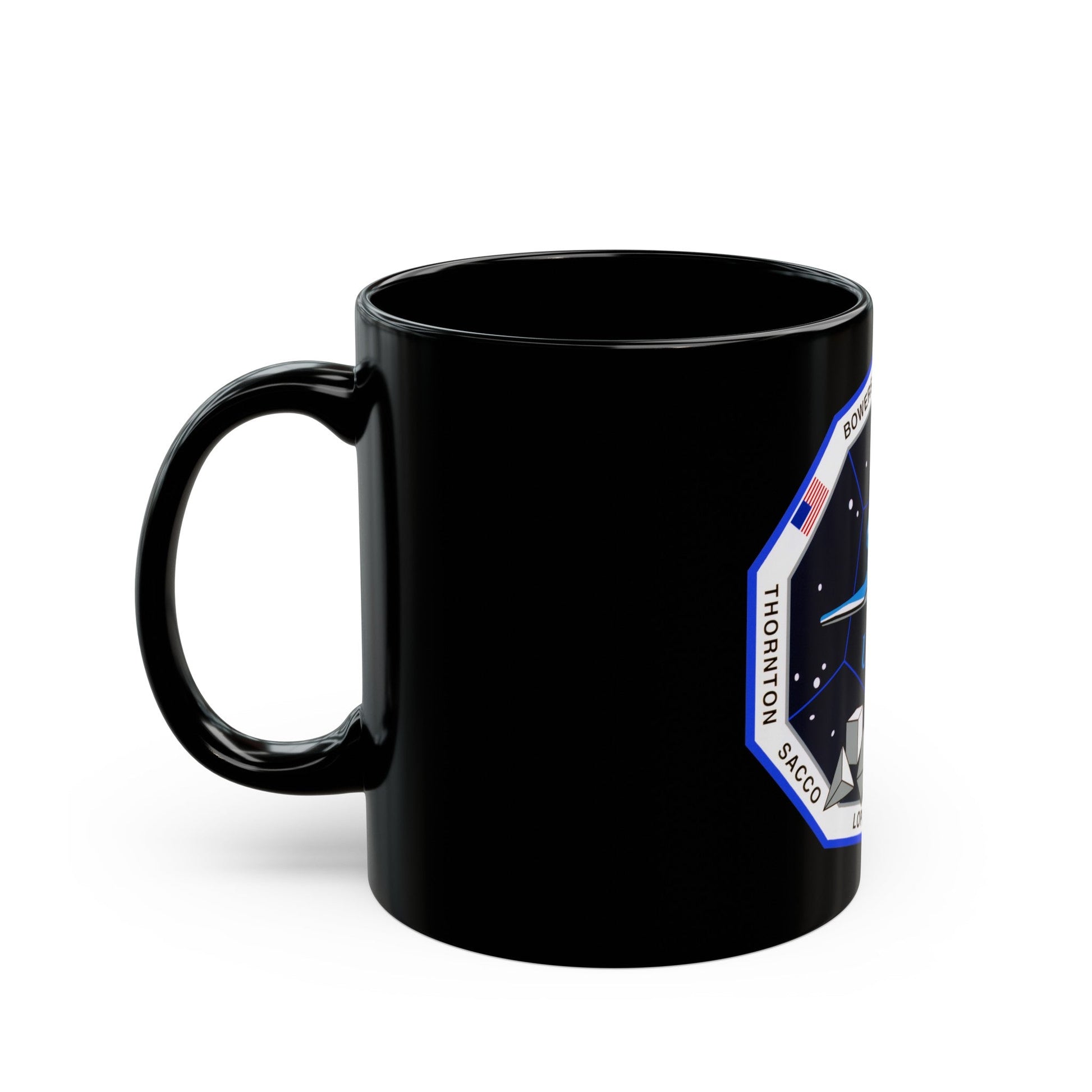 STS 73 (NASA) Black Coffee Mug-The Sticker Space