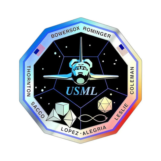 STS 73 (NASA) Holographic STICKER Die-Cut Vinyl Decal 6 Inch Holographic - The Sticker Space