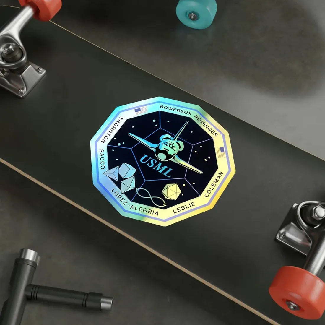 STS 73 (NASA) Holographic STICKER Die-Cut Vinyl Decal - The Sticker Space