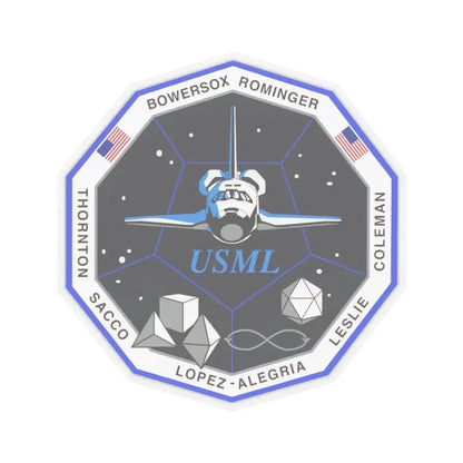 STS 73 (NASA) STICKER Vinyl Kiss-Cut Decal 3 Inch Transparent - The Sticker Space