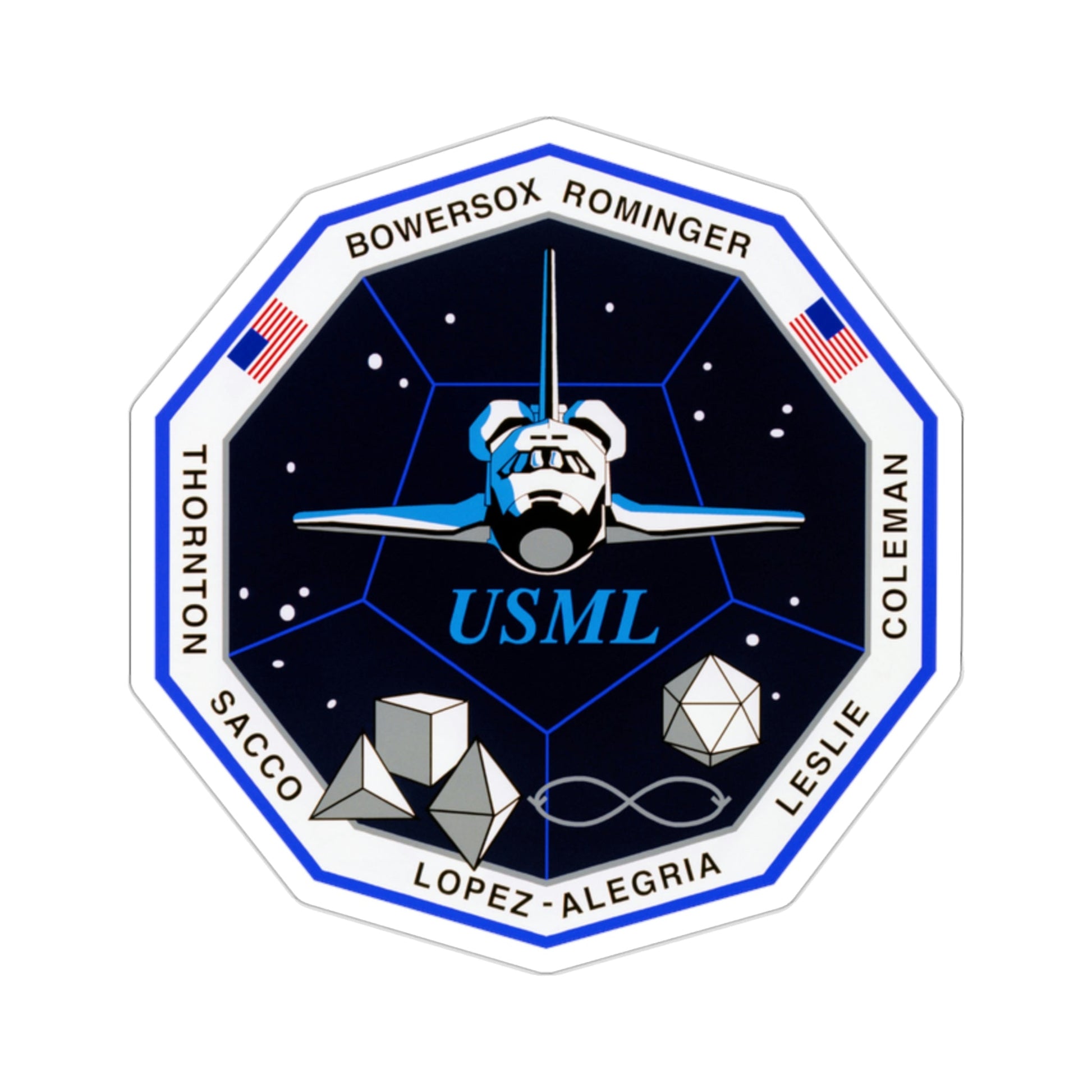 STS 73 Patch NASA STICKER Vinyl Die-Cut Decal-2 Inch-The Sticker Space