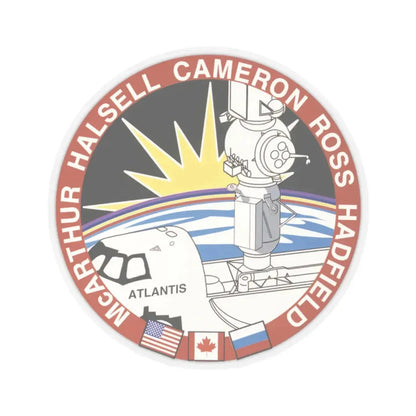 STS 74 (NASA) STICKER Vinyl Kiss-Cut Decal 2 Inch Transparent - The Sticker Space