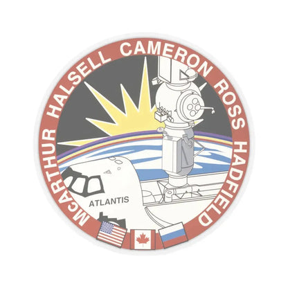 STS 74 (NASA) STICKER Vinyl Kiss-Cut Decal 3 Inch Transparent - The Sticker Space