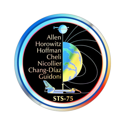 STS 75 (NASA) Holographic STICKER Die-Cut Vinyl Decal-6 Inch-The Sticker Space