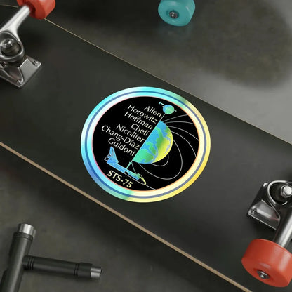 STS 75 (NASA) Holographic STICKER Die-Cut Vinyl Decal - The Sticker Space