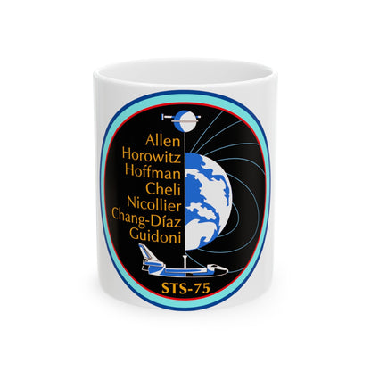 STS 75 (NASA) White Coffee Mug-11oz-The Sticker Space