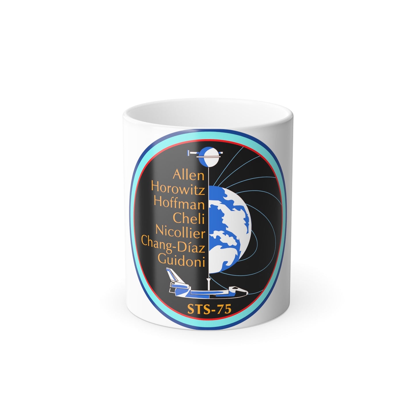 STS 75 Patch NASA - Color Changing Mug 11oz-11oz-The Sticker Space