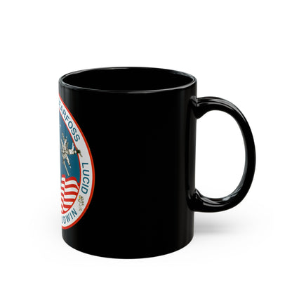 STS 76 (NASA) Black Coffee Mug-The Sticker Space