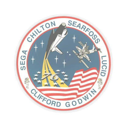 STS 76 (NASA) STICKER Vinyl Kiss-Cut Decal 3 Inch Transparent - The Sticker Space