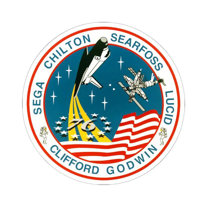 STS 76 (NASA) STICKER Vinyl Kiss-Cut Decal 6 Inch White - The Sticker Space