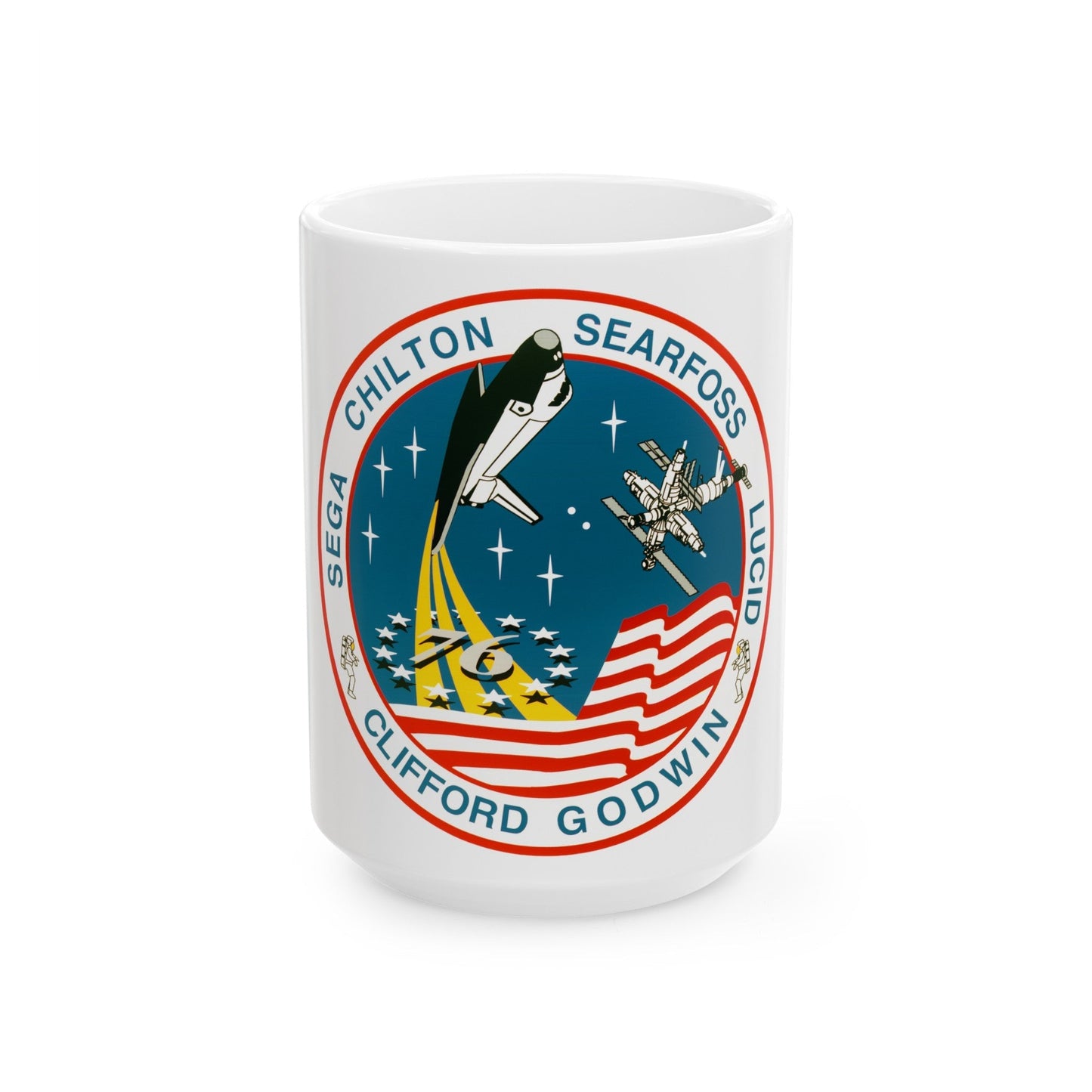 STS 76 (NASA) White Coffee Mug-15oz-The Sticker Space