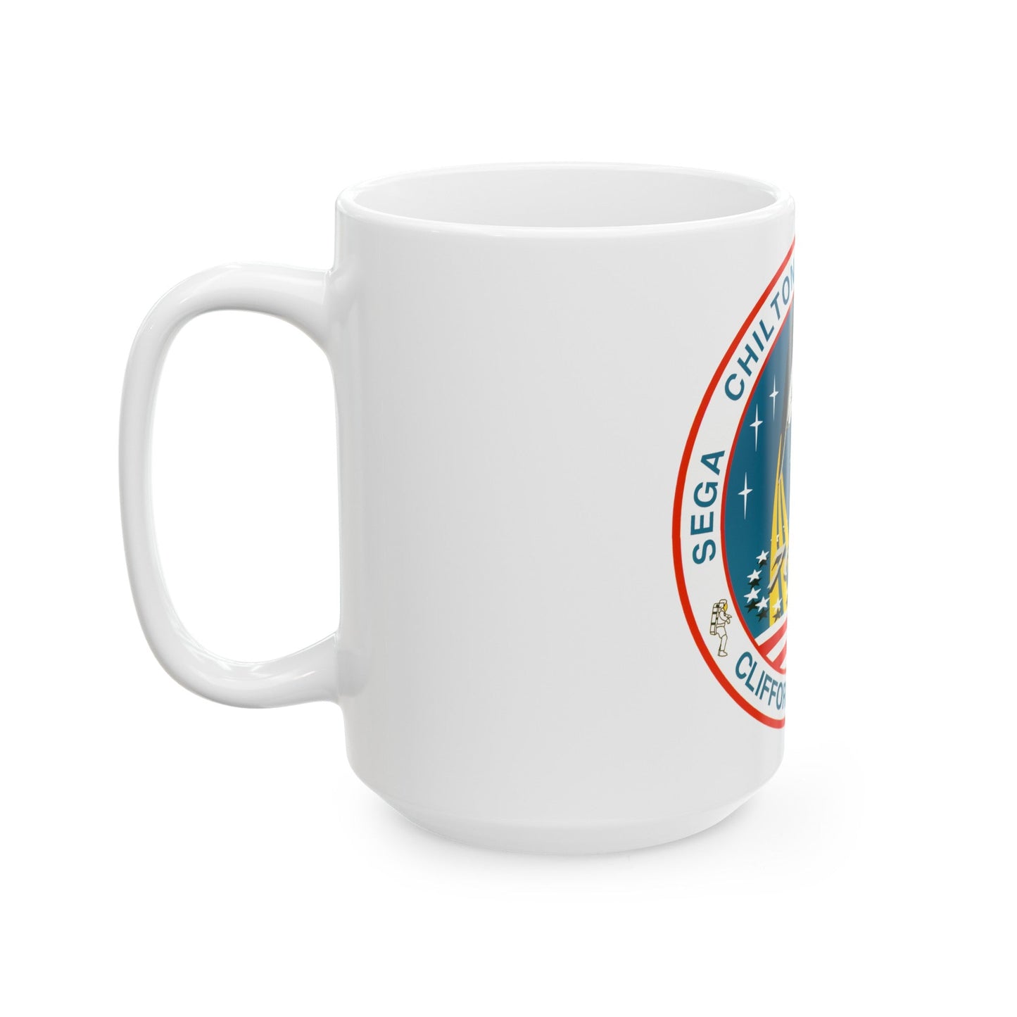 STS 76 (NASA) White Coffee Mug-The Sticker Space