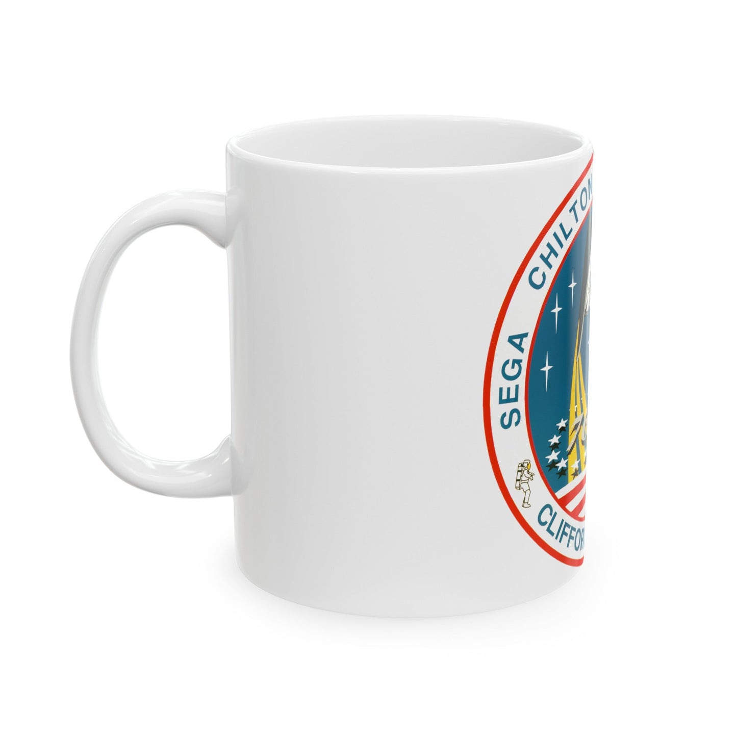 STS 76 (NASA) White Coffee Mug-The Sticker Space