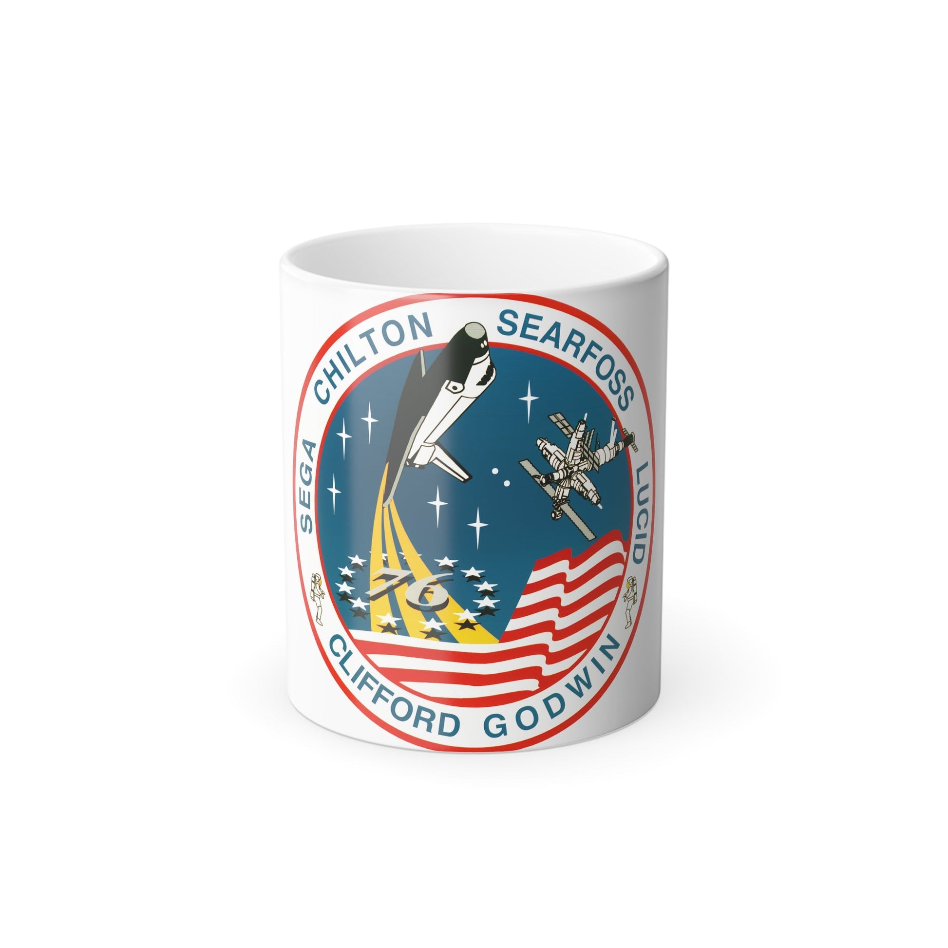 STS 76 Patch NASA - Color Changing Mug 11oz-11oz-The Sticker Space