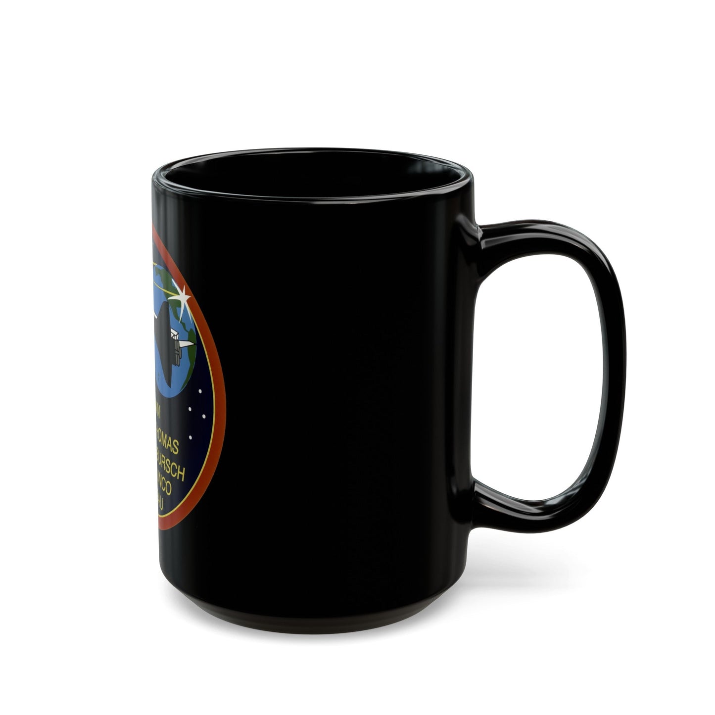 STS 77 (NASA) Black Coffee Mug-The Sticker Space