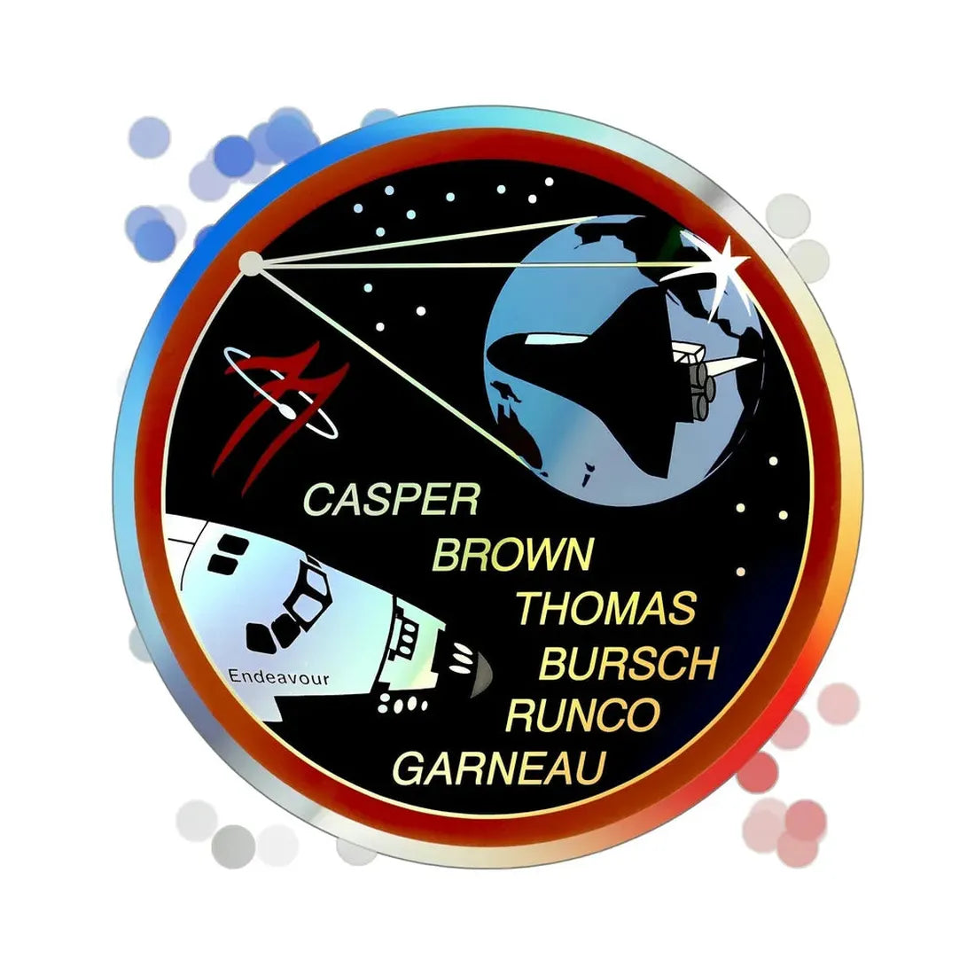 STS 77 (NASA) Holographic STICKER Die-Cut Vinyl Decal 6 Inch Holographic - The Sticker Space