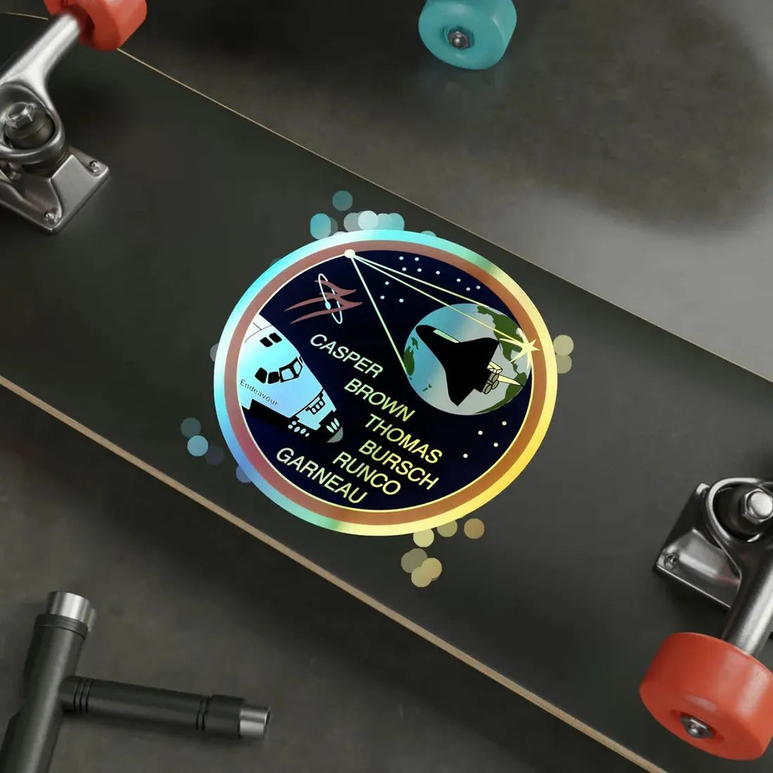 STS 77 (NASA) Holographic STICKER Die-Cut Vinyl Decal - The Sticker Space