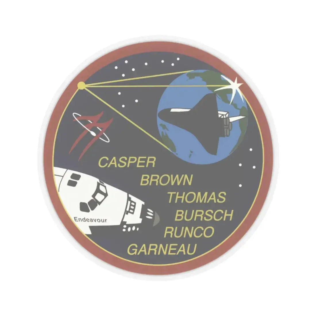 STS 77 (NASA) STICKER Vinyl Kiss-Cut Decal 2 Inch Transparent - The Sticker Space