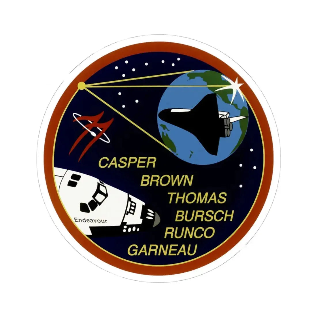 STS 77 (NASA) STICKER Vinyl Kiss-Cut Decal 4 Inch White - The Sticker Space