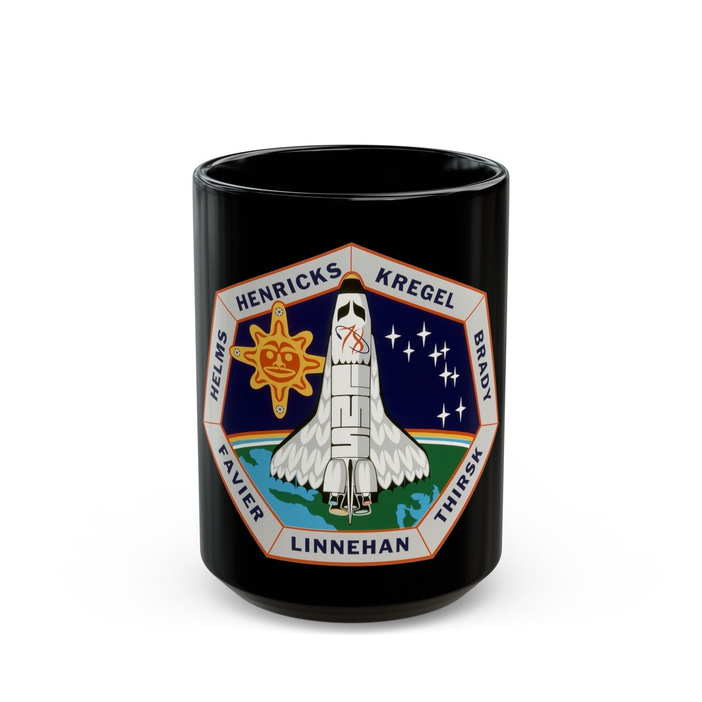 STS 78 (NASA) Black Coffee Mug-15oz-The Sticker Space